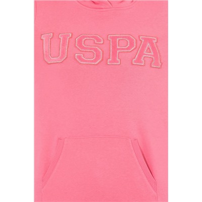 Kadın Pembe Kapüşonlu Basic Sweatshirt