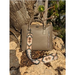 Ab. Z. PELLE · PORTATEL/2 napa (1210) taupe+CINTURON BOLSOS (150)-6 (10) АКЦИЯ