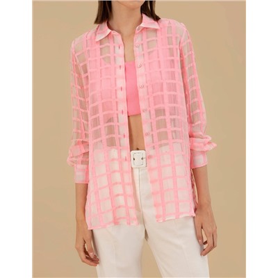 Pembe Comfort Fit Uzun Kollu Gömlek