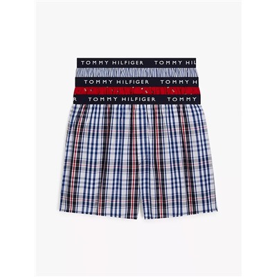 Tommy Logo Woven Boxer 3-Pack