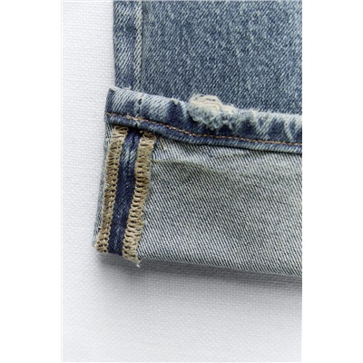 TRF SLIM-FIT FOLDED-FIT LOW-RISE JEANS
