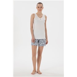 Kadın Ekru Pijama Takımı