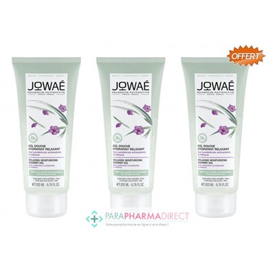 JOWAE Gel Douche Hydratant et Relaxant Hibiscus 2x200ml + 200ml OFFERTLot  × 3