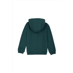 Erkek Çocuk Koyu Yeşil Basic Sweatshirt