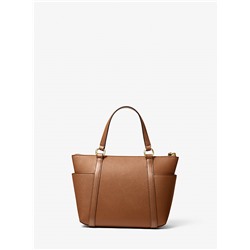 Bolso tote Sullivan pequeño de piel saffiano con cremallera superior
