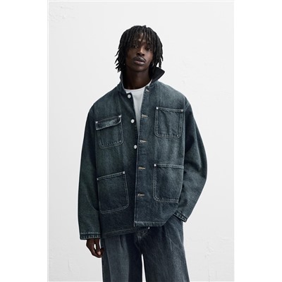 CAZADORA DENIM CUELLO CONTRASTE