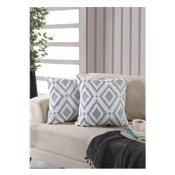 Mariva home Bohem Punch 2 Li Grey Dekoratif Kırlent Kılıfı Yastık Kılıfı 44x44 Cm 76399