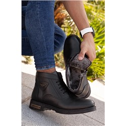 Daxtors 504 Siyah Soğuk Geçirmez Kürklü Unisex Bot 21KDAXATD050401