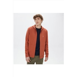 Nautica Erkek Kiremit Standart Fıt Uzun Kollu Sweatshırt KE37657T