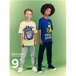 PACK DE 2 PANTALONES DE FELPA BÁSICOS