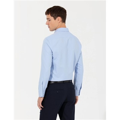 Koyu Mavi Slim Fit Oxford Gömlek