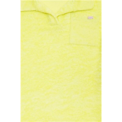 Kız Çocuk Neon Sarı Polo Yaka Tişört