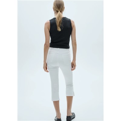 Jeans capri abertura lateral