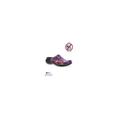 Spring Step Women's Professional Purple Multi Floral Kilkenny Clog