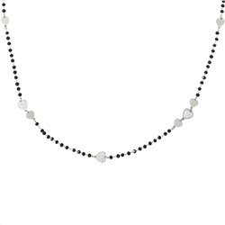 Lange Damen Kette mit Herz-Anhängern