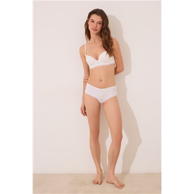 GORGEOUS Sujetador push up algodón relleno aro marfil