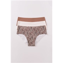 Pack 3 bragas ancha animal print kaki