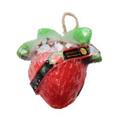 Фигурное спа-мыло «Клубничка» c натуральной люфой 125 гр  / Lufa spa soap strawberry