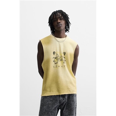CAMISETA TANK PUNTO ESTAMPADO