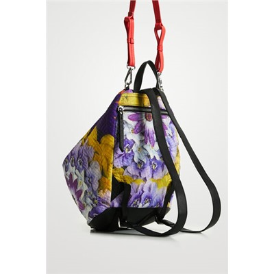 Mochila pequeña multiposición floral