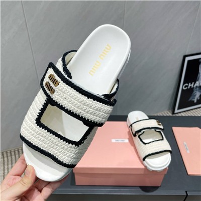 Вязанные шлепки Miu Mi*u 🩷  Реплика 1:1