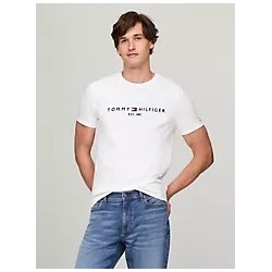 Embroidered Tommy Logo Slim Fit T-Shirt
