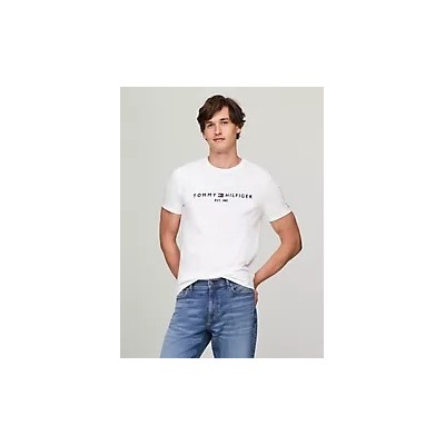 Embroidered Tommy Logo Slim Fit T-Shirt