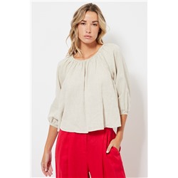 Blusa de lino - Marfil