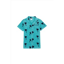 Erkek Çocuk Mint Yeşili Oversize Gömlek