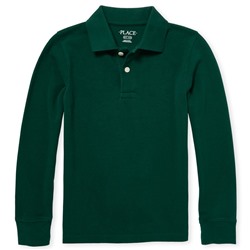 TwitterFacebookPinterest Boys Uniform Long Sleeve Pique Polo