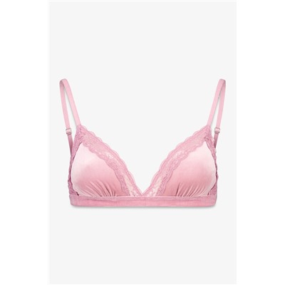 Sujetador trinagular NATURAL velvet rosa