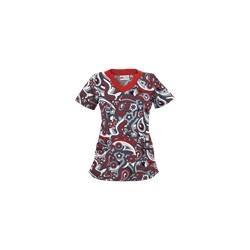 UA Paisley Showers Granite Print Scrub Top