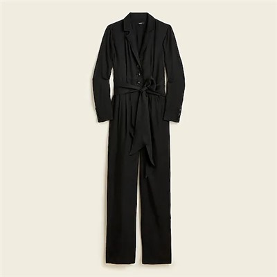 Eco cupro tuxedo jumpsuit