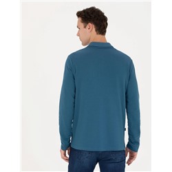 İndigo Slim Fit Basic Sweatshirt