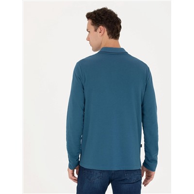 İndigo Slim Fit Basic Sweatshirt