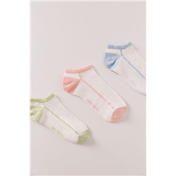 Pack 3 calcetines cortos lisos