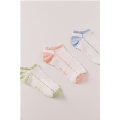 Pack 3 calcetines cortos lisos