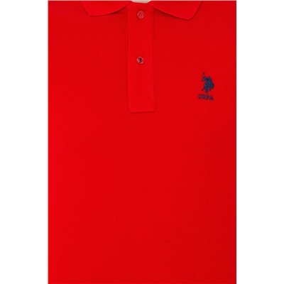 Erkek Kırmızı Basic Polo Yaka Tişört