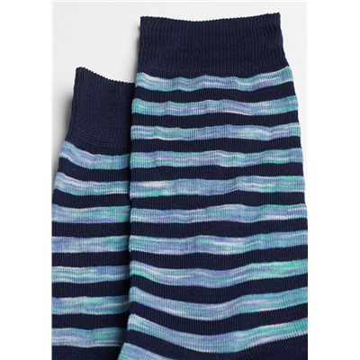 Kurze gerippte Herrensocken aus Fil d‘Ecosse