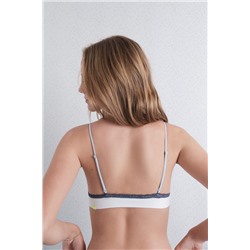 Sujetador seamless pointelle blanco