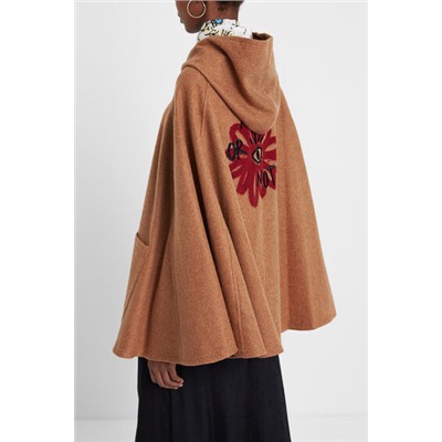 Poncho flor capucha