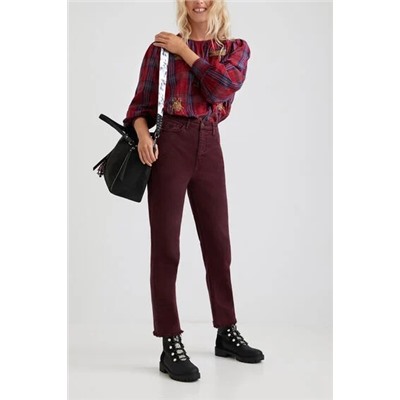Blusa loose tartán
