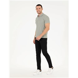 Siyah Slim Fit Kanvas Pantolon