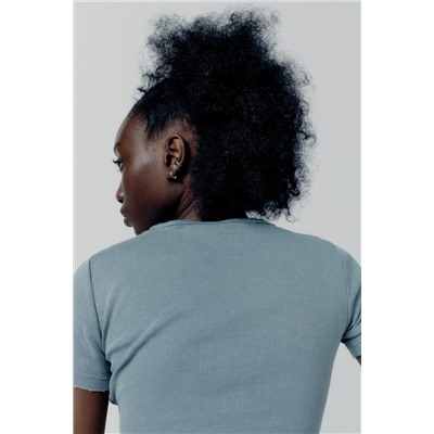 FADED-EFFECT RIBBED CROP TOP