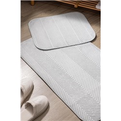 Emele 2'li Banyo Paspası - Açık Gri