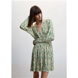 Vestido floral textura -  Mujer | MANGO OUTLET España