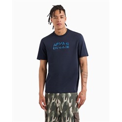 REGULAR FIT T-SHIRT WITH CAMOUFLAGE LOGO IN ASV COTTON