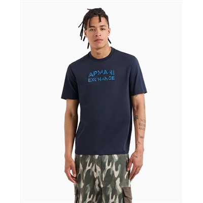 REGULAR FIT T-SHIRT WITH CAMOUFLAGE LOGO IN ASV COTTON