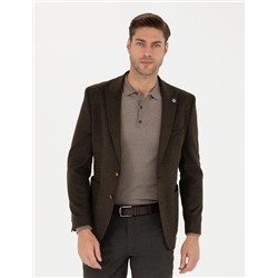 Kahverengi Ekstra Slim Fit Spor Ceket