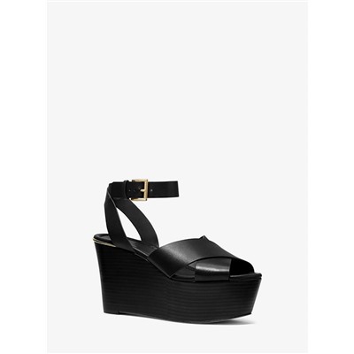 MICHAEL MICHAEL KORS Abbott Leather Wedge